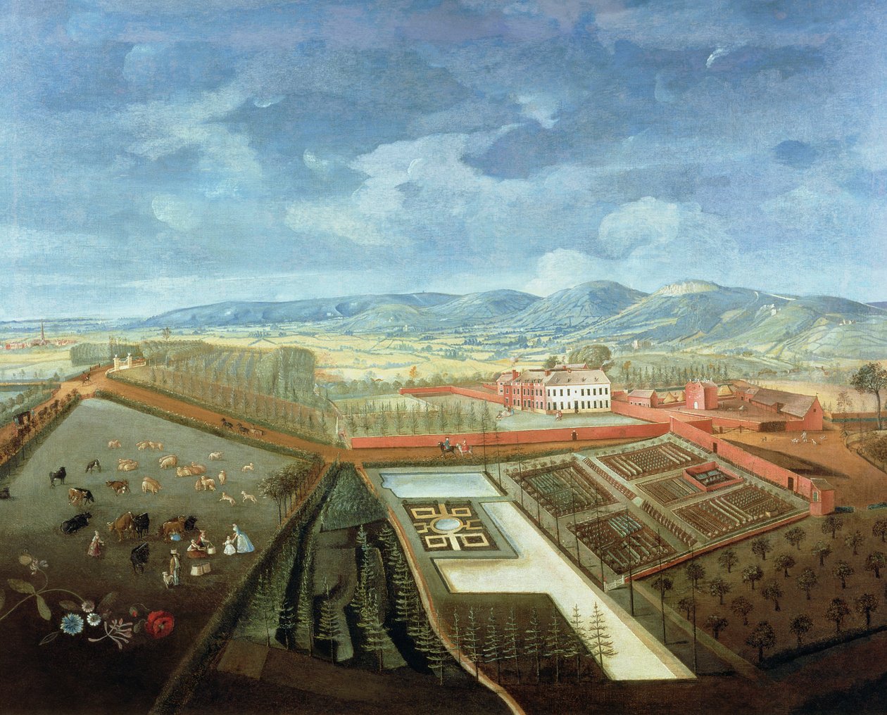 Vue panoramique de Charlton Park, c.1745 - Thomas Robins