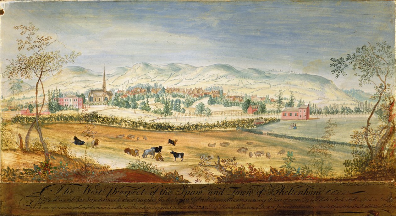 Vue ouest du Spa et de la ville de Cheltenham, 1748 - Thomas Robins