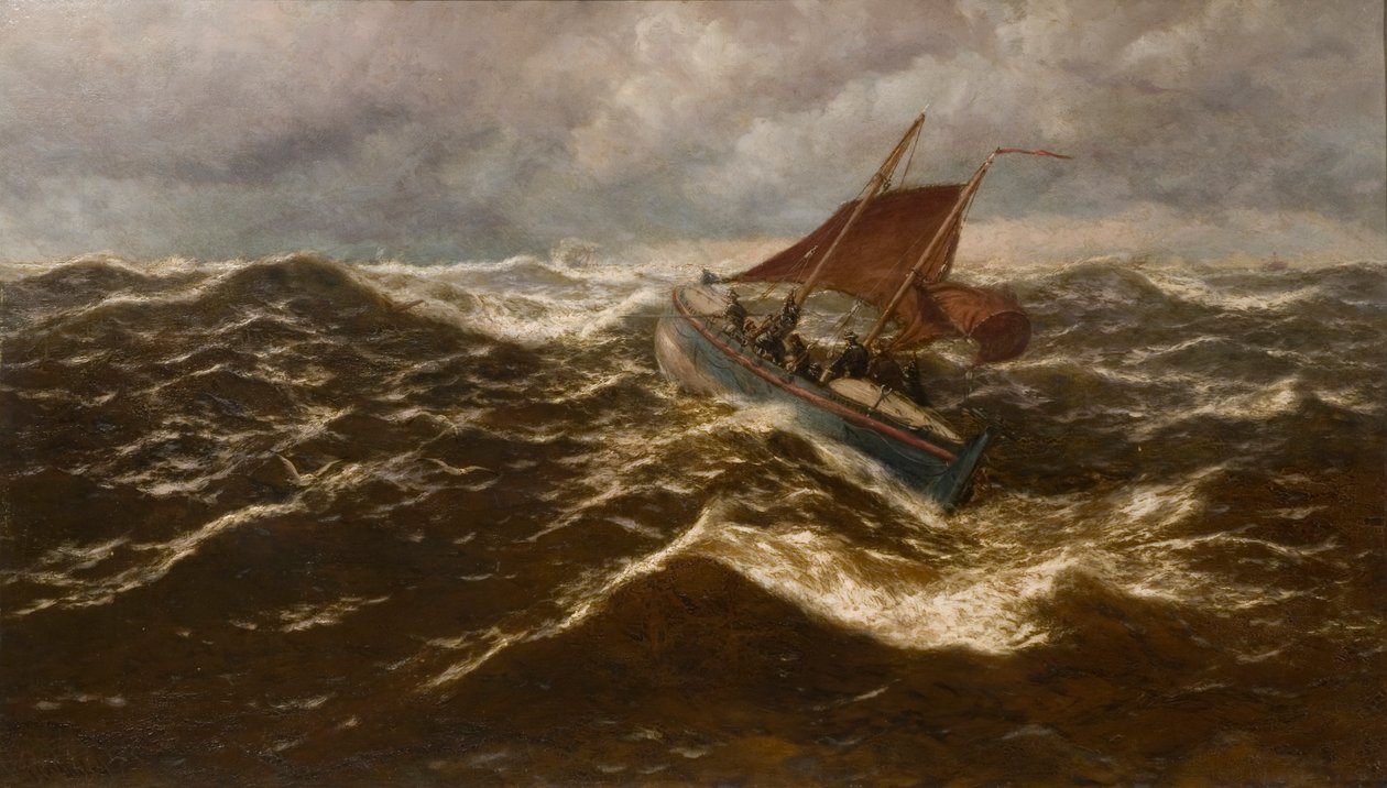 Vers les Goodwin Sands (bateau de sauvetage de Douvres) - Thomas Rose Miles