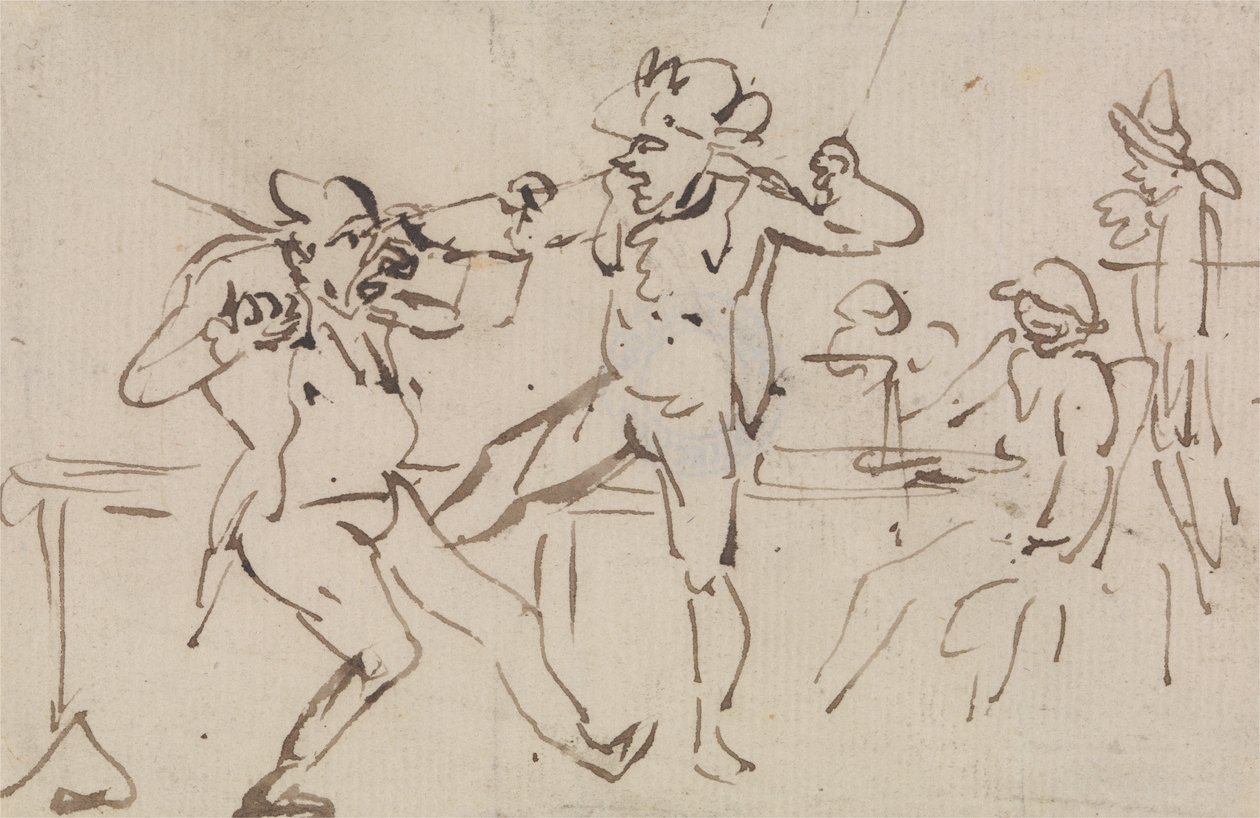 Un tricheur détecté cachant des cartes (une étude) - Thomas Rowlandson