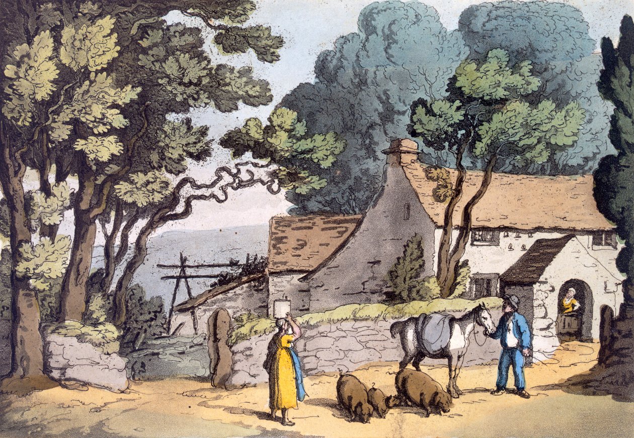 Un cottage dans le duché de Cornouailles, 1822 - Thomas Rowlandson