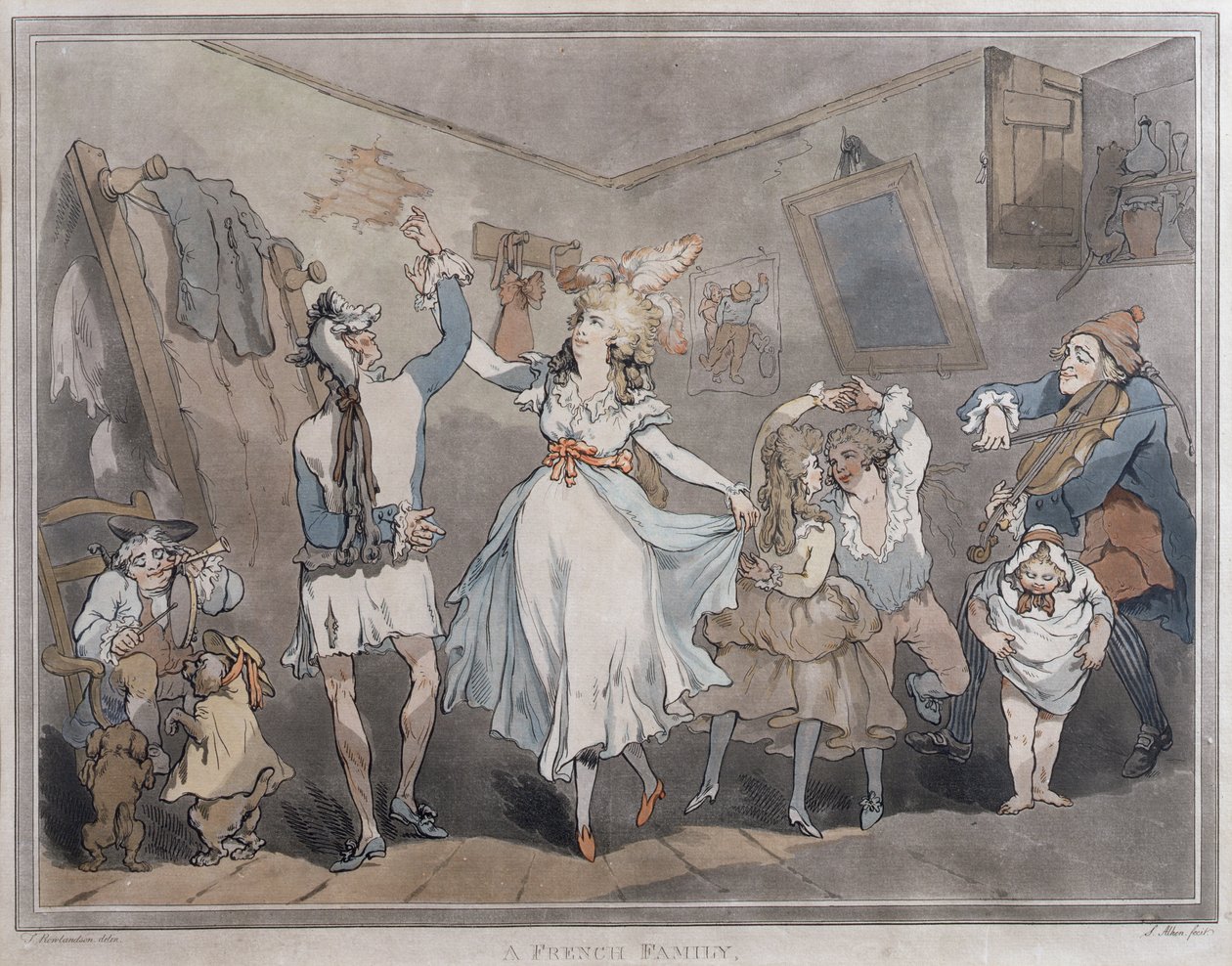 Une famille française, gravée par Samuel Alken (1756-1823), 1785 - Thomas Rowlandson