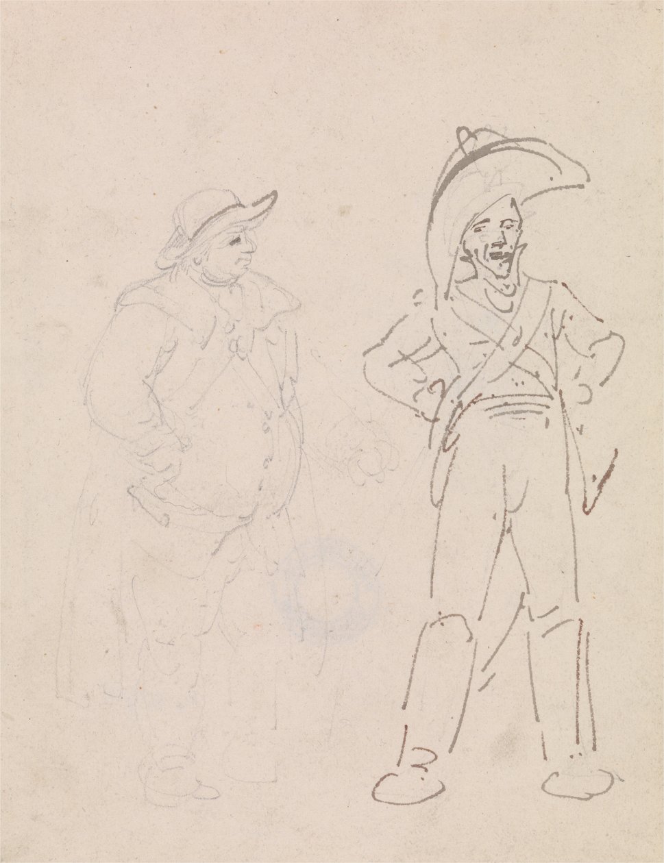 Un gendarme et un autre homme - Thomas Rowlandson