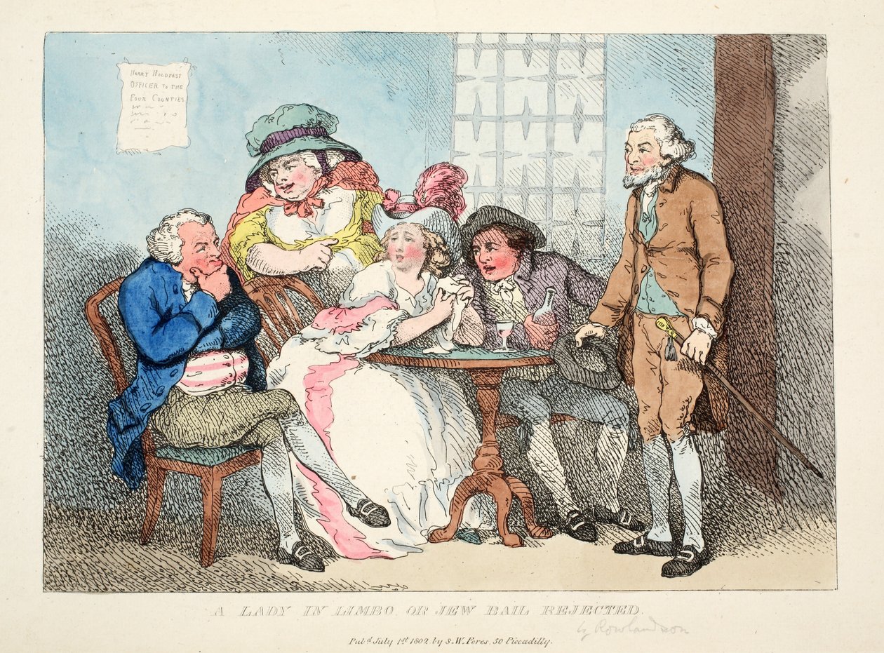 Une dame en limbes ou le rejet de la caution juive, 1802 - Thomas Rowlandson