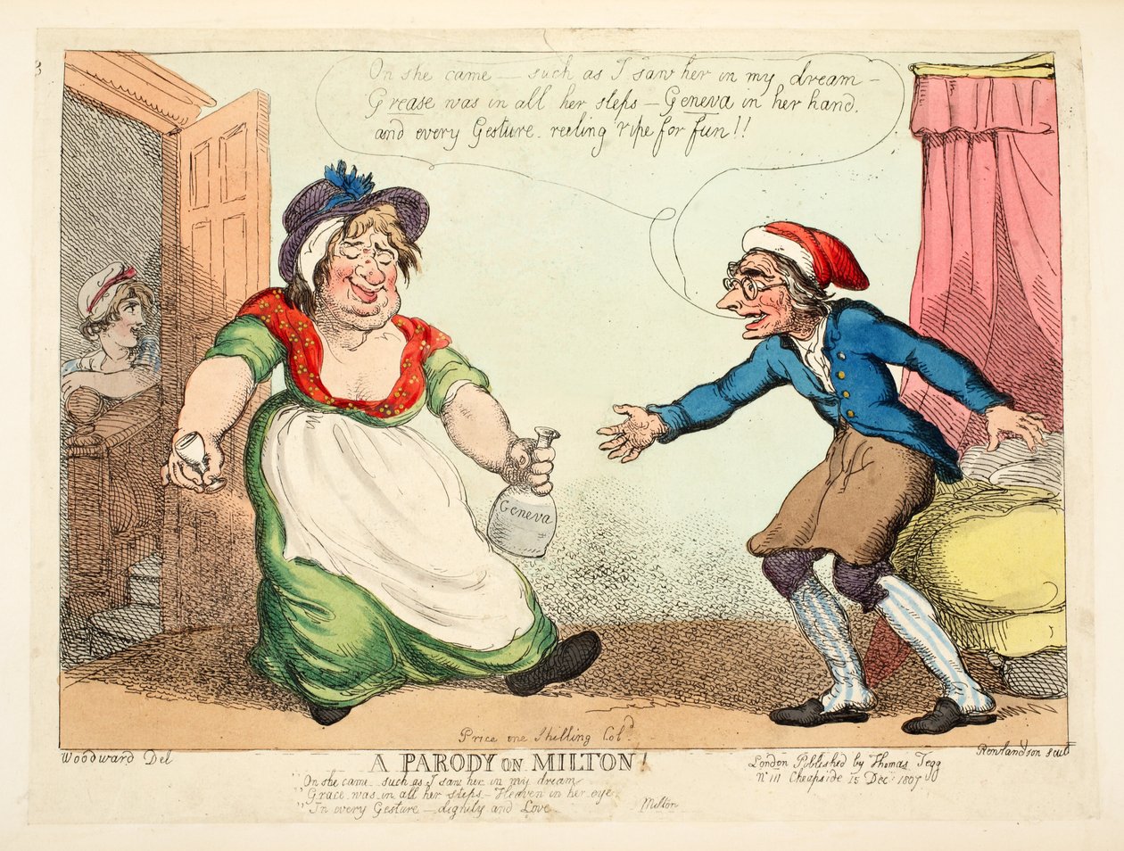 Une parodie de Milton, pub. 1807 - Thomas Rowlandson