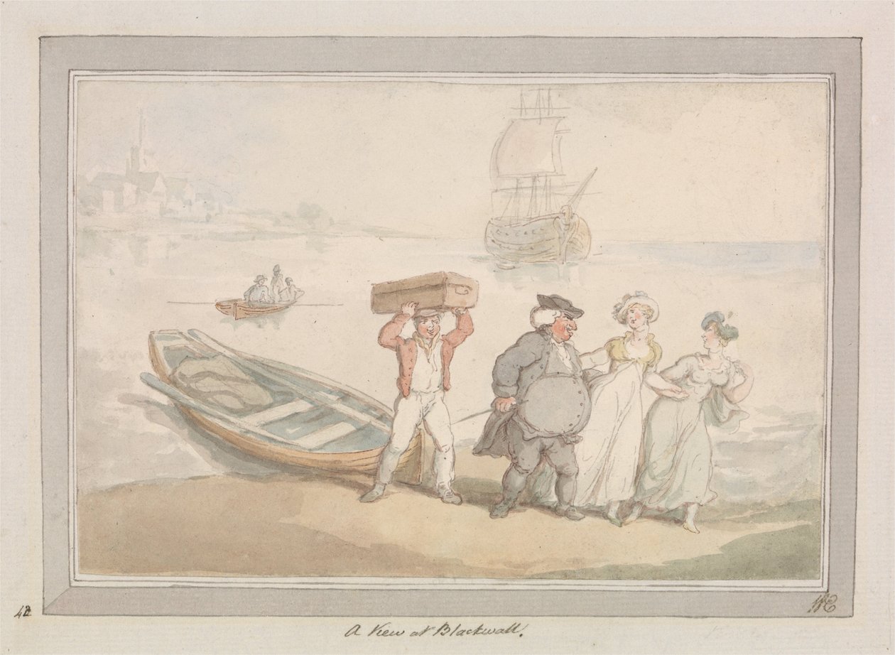 Une vue à Blackwall - Thomas Rowlandson