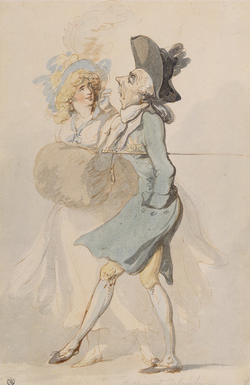 Un débauché épuisé, vers 1790-95 - Thomas Rowlandson