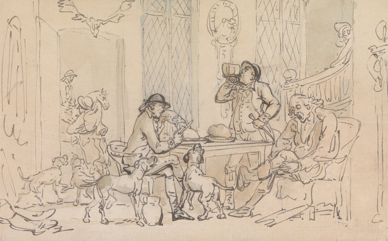 Petit-déjeuner avant la chasse - Thomas Rowlandson