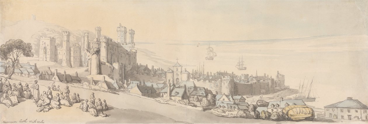 Château de Carnarvon, nord du Pays de Galles - Thomas Rowlandson