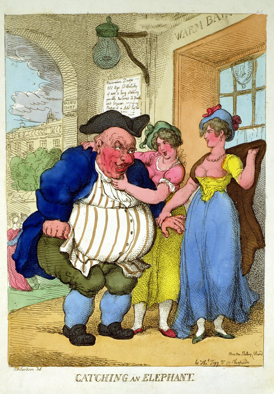 Attraper un éléphant, 1812 - Thomas Rowlandson