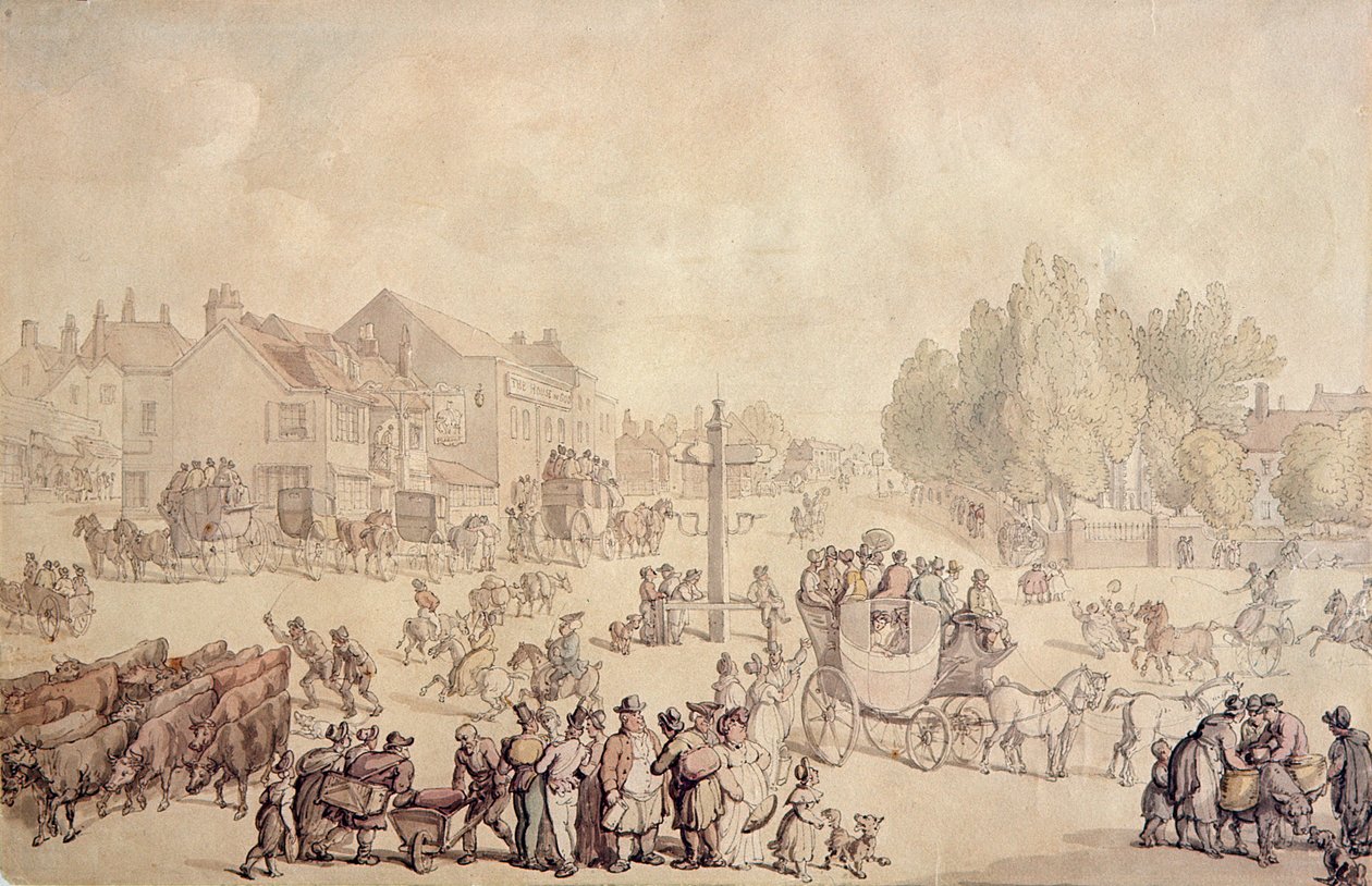 Éléphant et Château - Thomas Rowlandson