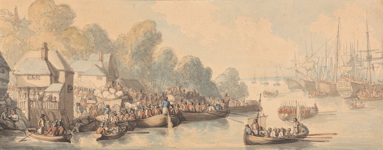 Embarquement à Southampton, 20 juin 1794 - Thomas Rowlandson
