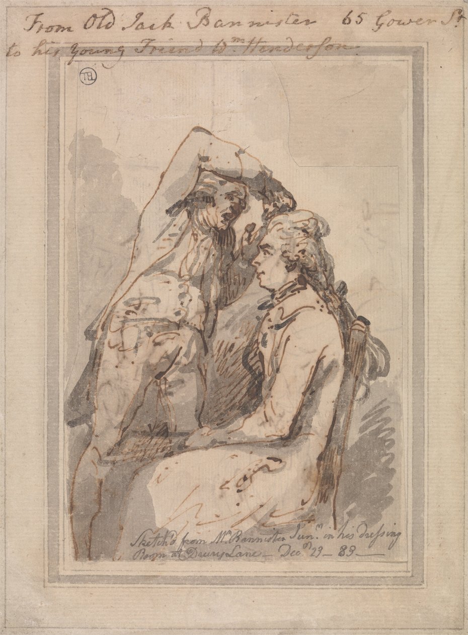 Jack Bannister dans sa loge - Thomas Rowlandson