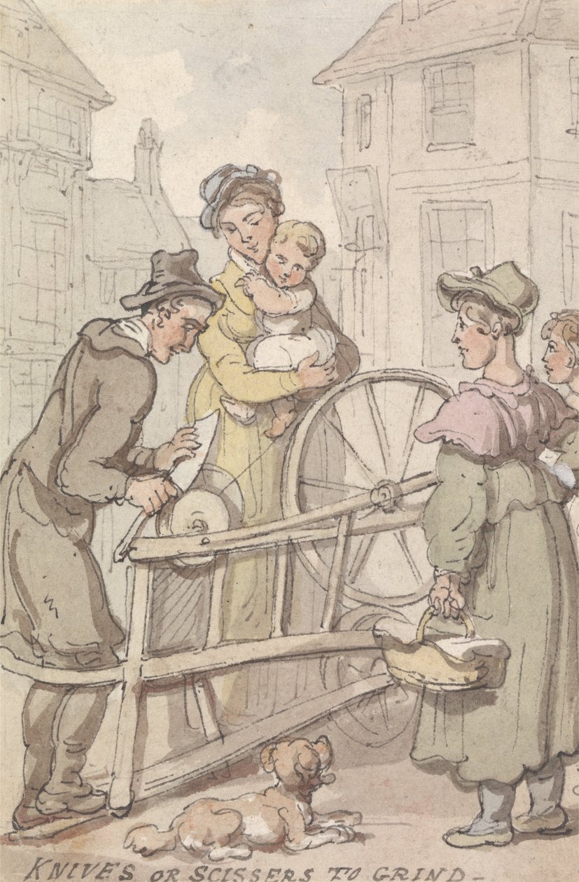 Couteaux ou ciseaux à aiguiser - Thomas Rowlandson