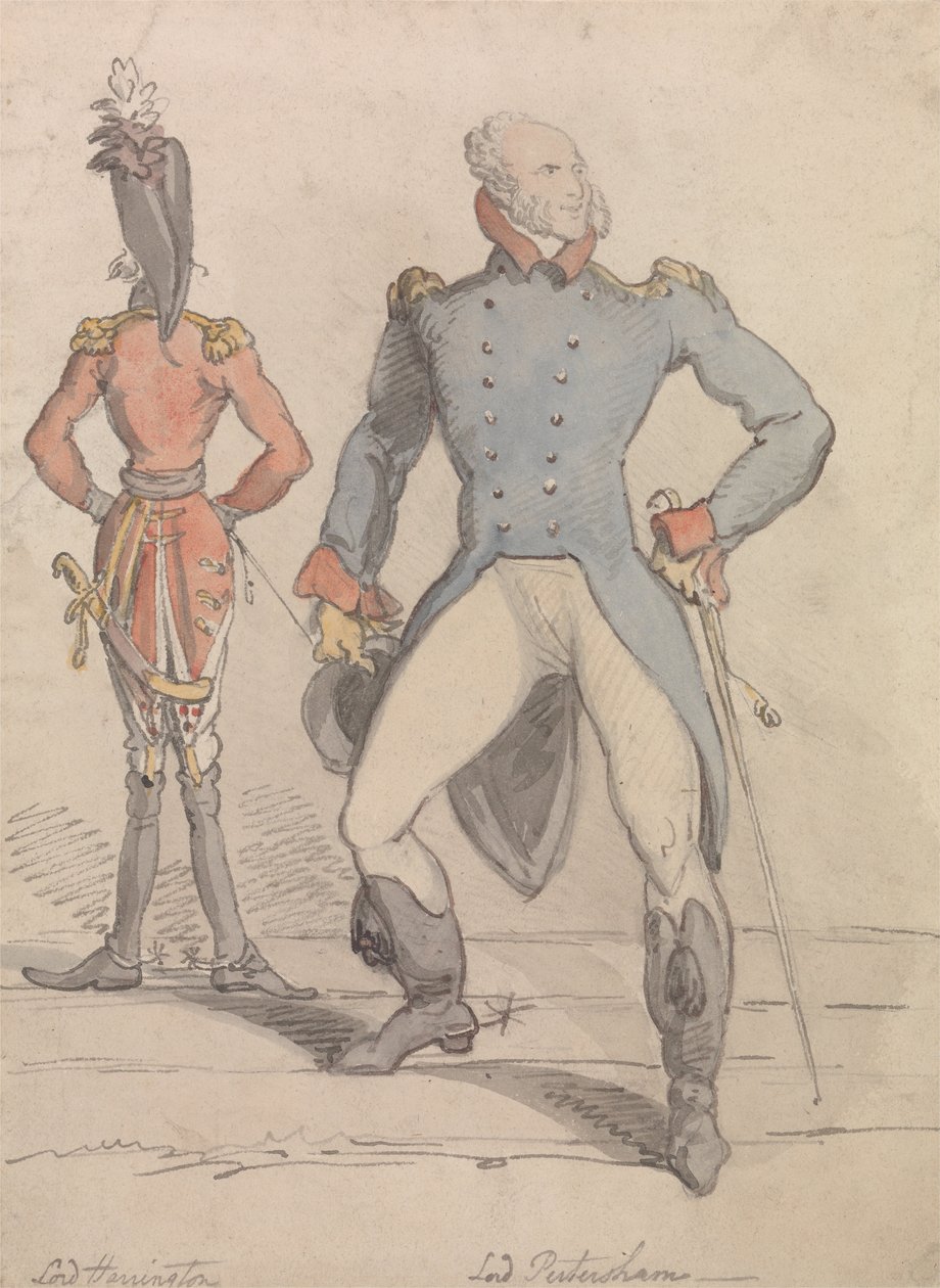 Lord Harrington et Lord Petersham - Thomas Rowlandson