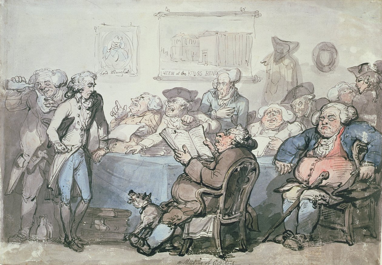 No.1744 Une réunion de créanciers - Thomas Rowlandson