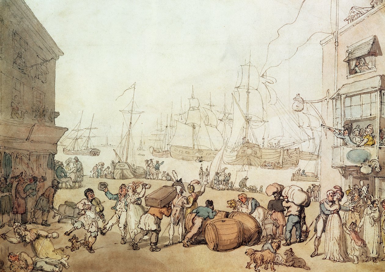 Portsmouth Point, 1811 - Thomas Rowlandson