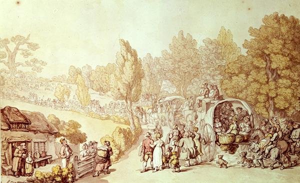 Route vers Epsom, 1812 - Thomas Rowlandson