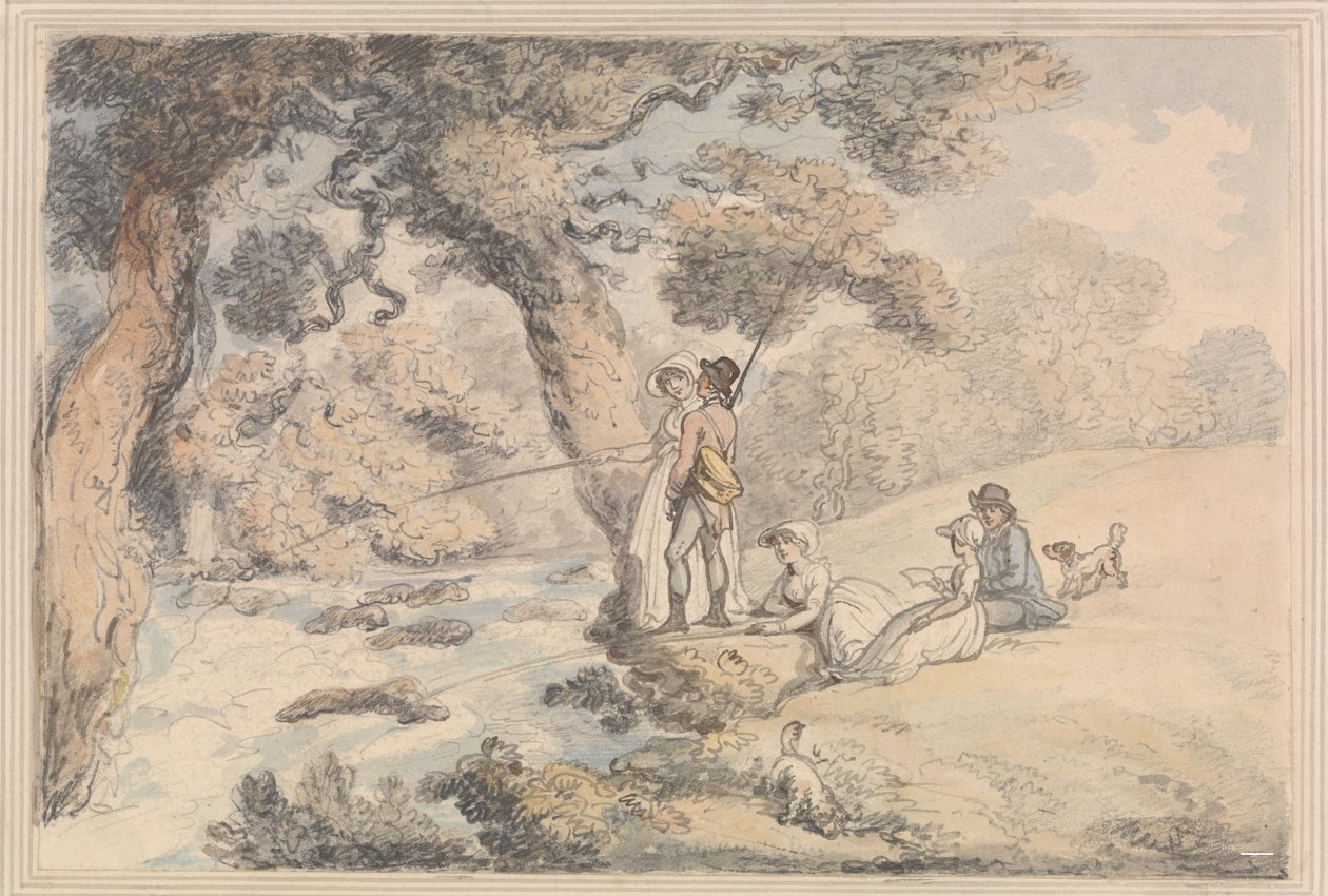 La partie de pêche - Thomas Rowlandson