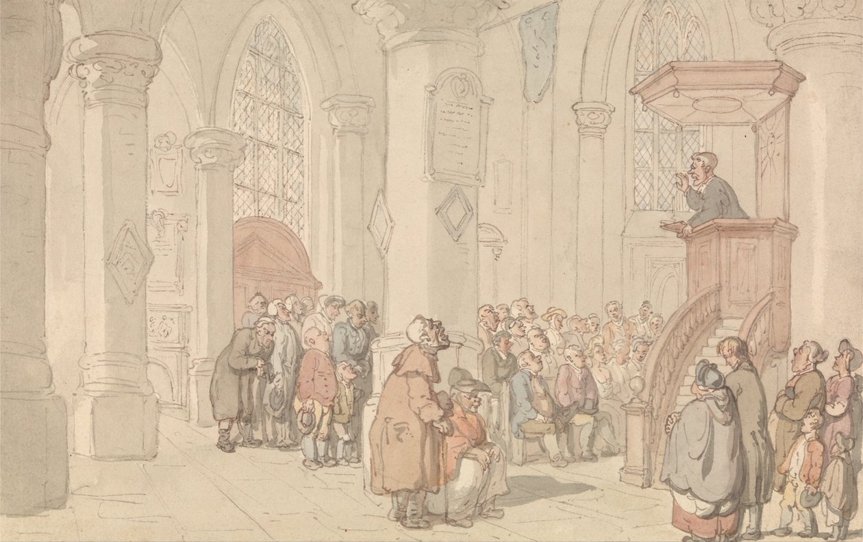 Le prédicateur - Thomas Rowlandson