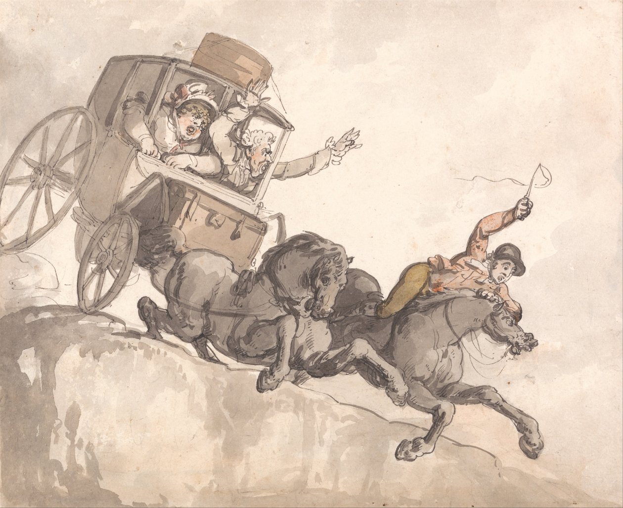 La calèche en fuite - Thomas Rowlandson
