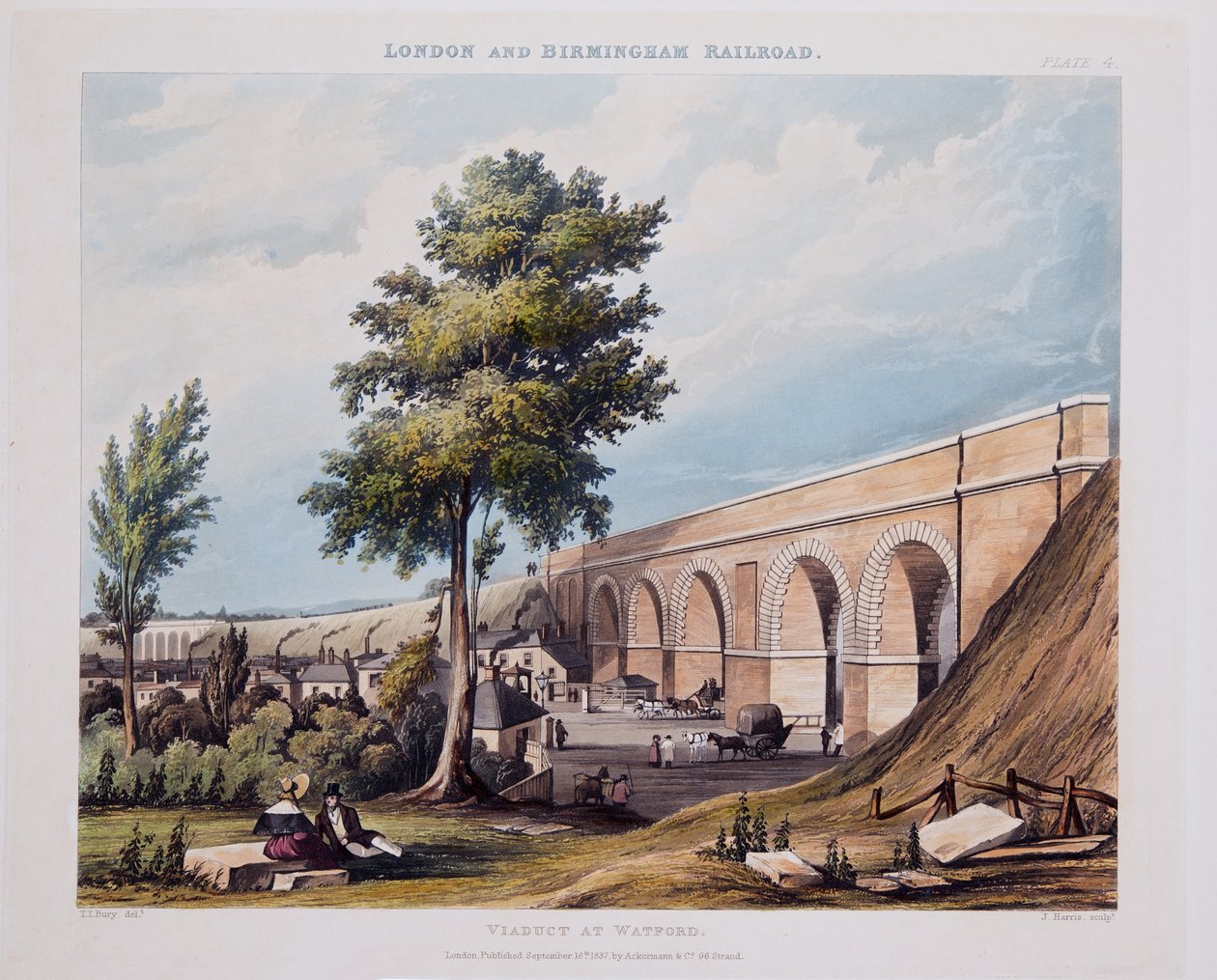 Viaduc à Watford, 1837 - Thomas Talbot Bury