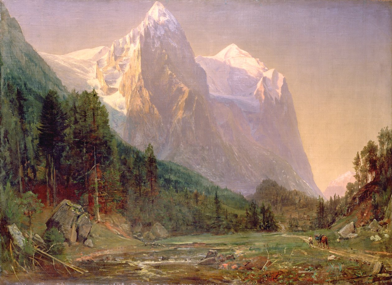 Lever de soleil sur le Wetterhorn, 1858 - Thomas Worthington Whittredge