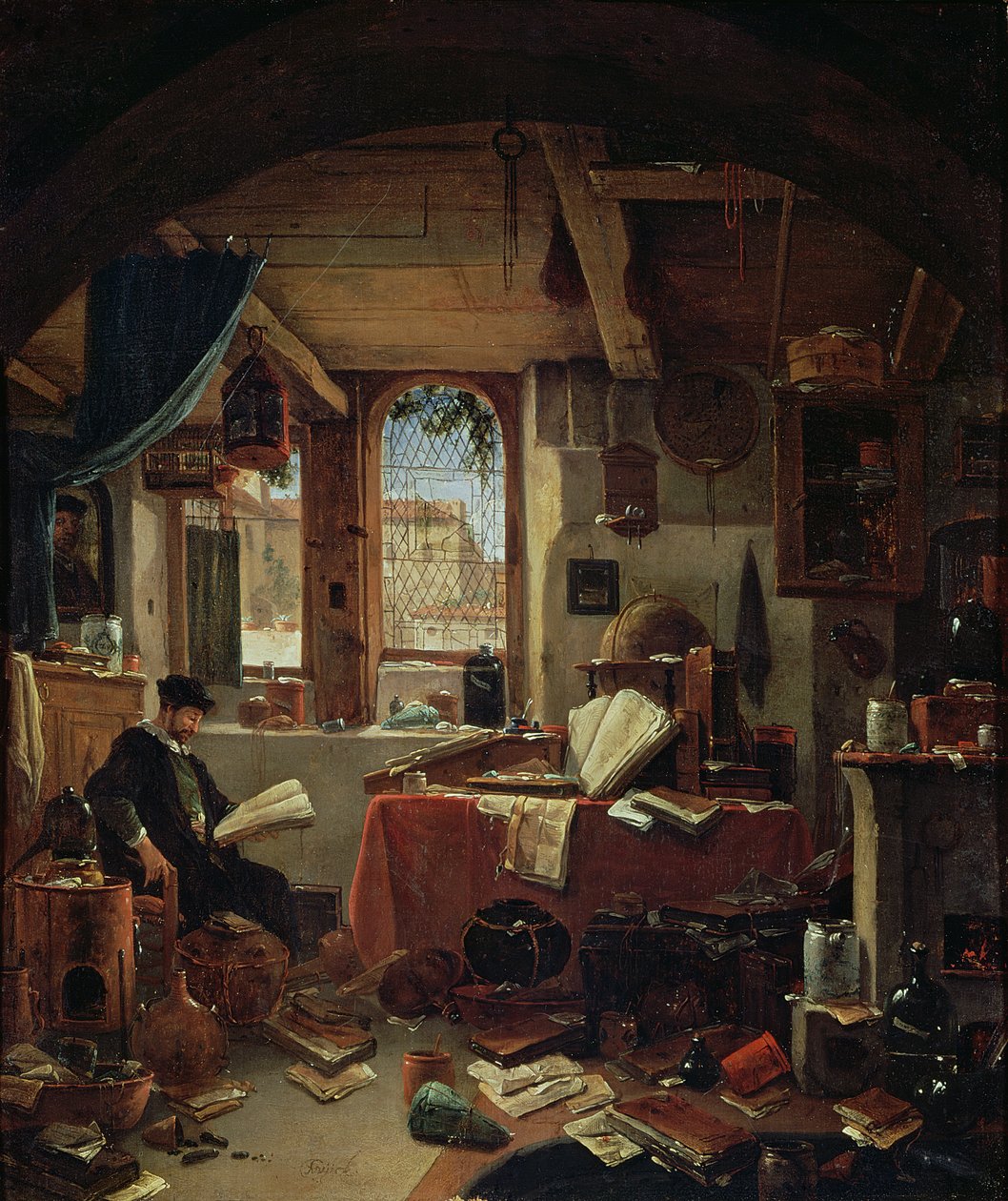 Un alchimiste dans son laboratoire - Thomas Wyck