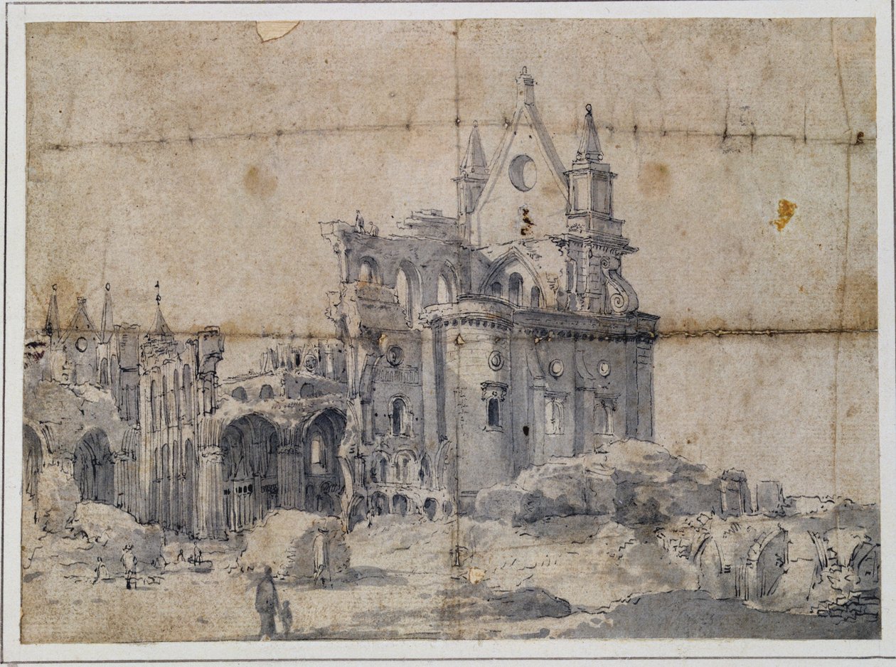 Ruines de la cathédrale Saint-Paul, vers 1673 - Thomas Wyck