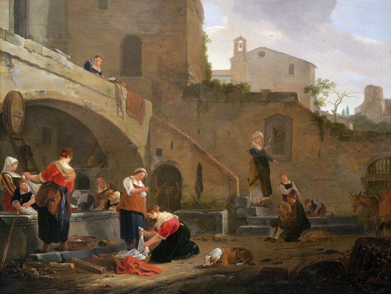 Blanchisseuses près d
