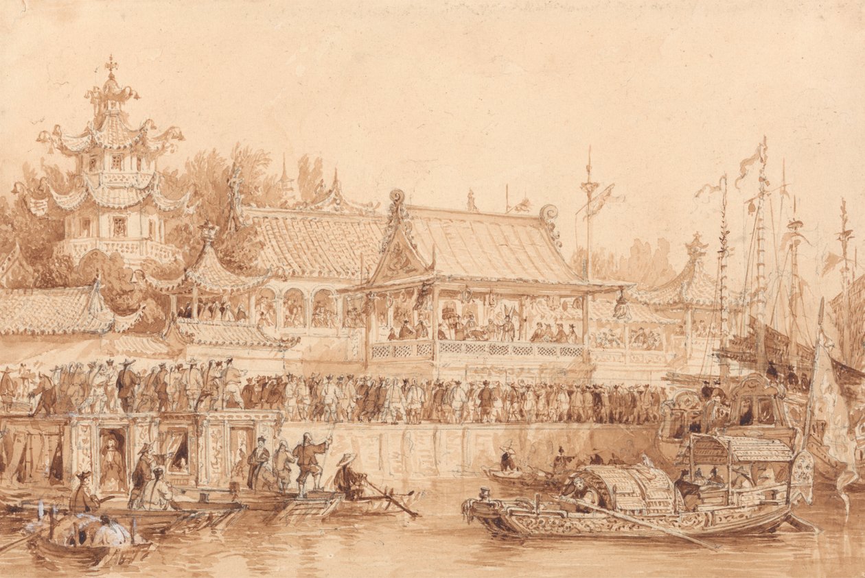 Le théâtre à Tien-Sin - Thomas Allom