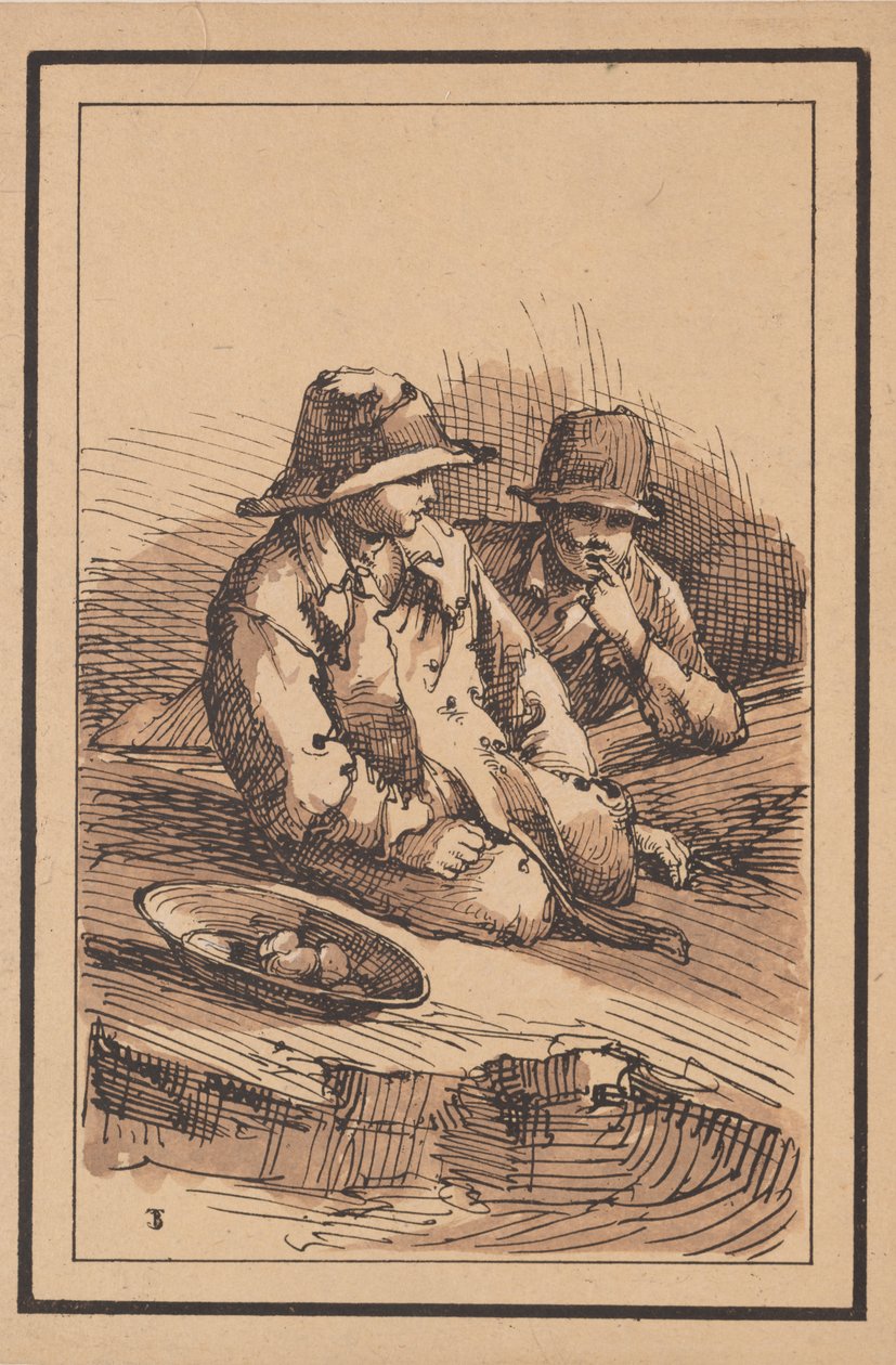 Figures rustiques : Deux garçons - Thomas Barker