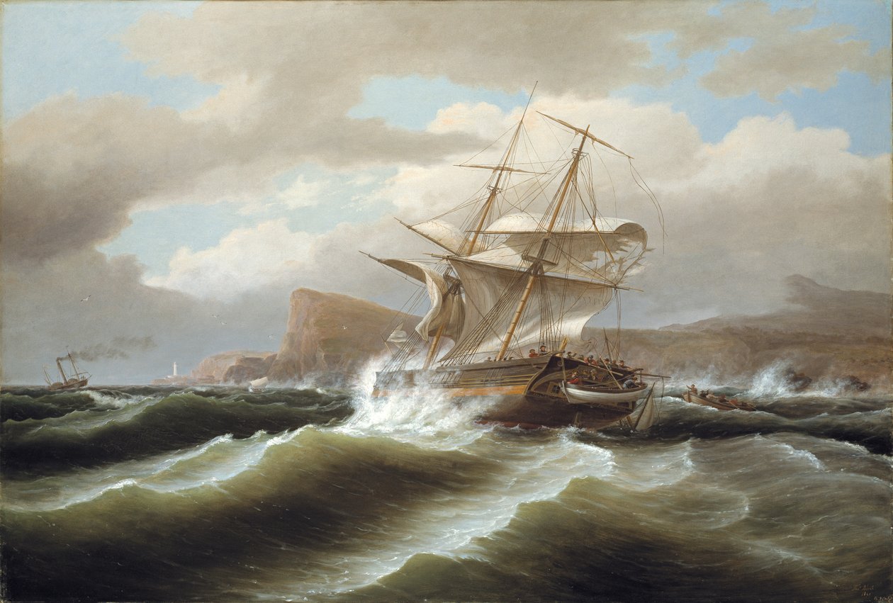 Un Navire Américain en Détresse - Thomas Birch