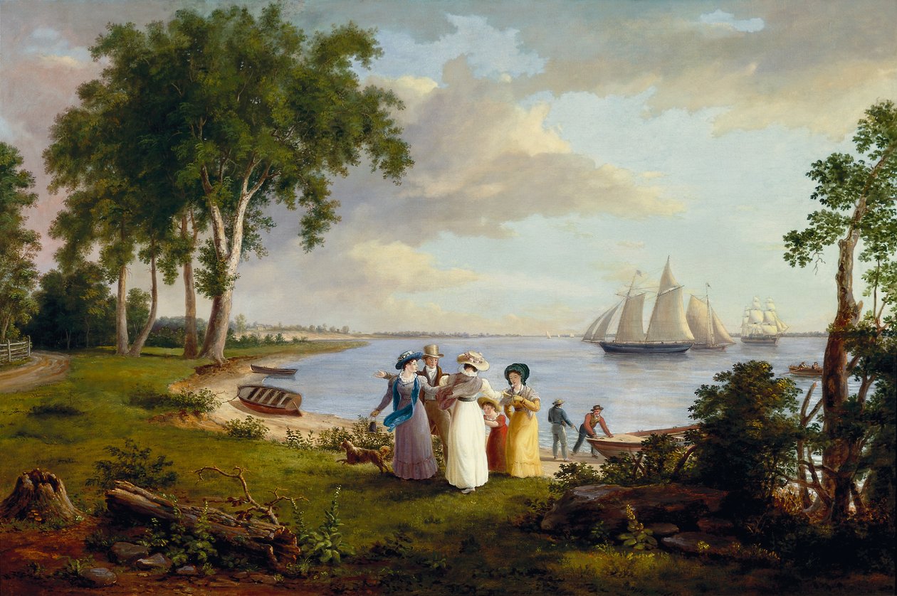 Vue du Delaware près de Philadelphie - Thomas Birch