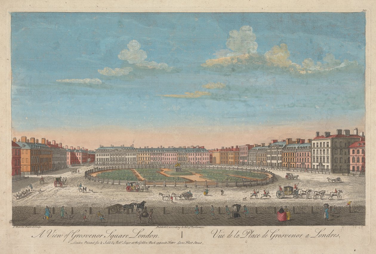 Vue de Grosvenor Square, Londres - Thomas Bowles