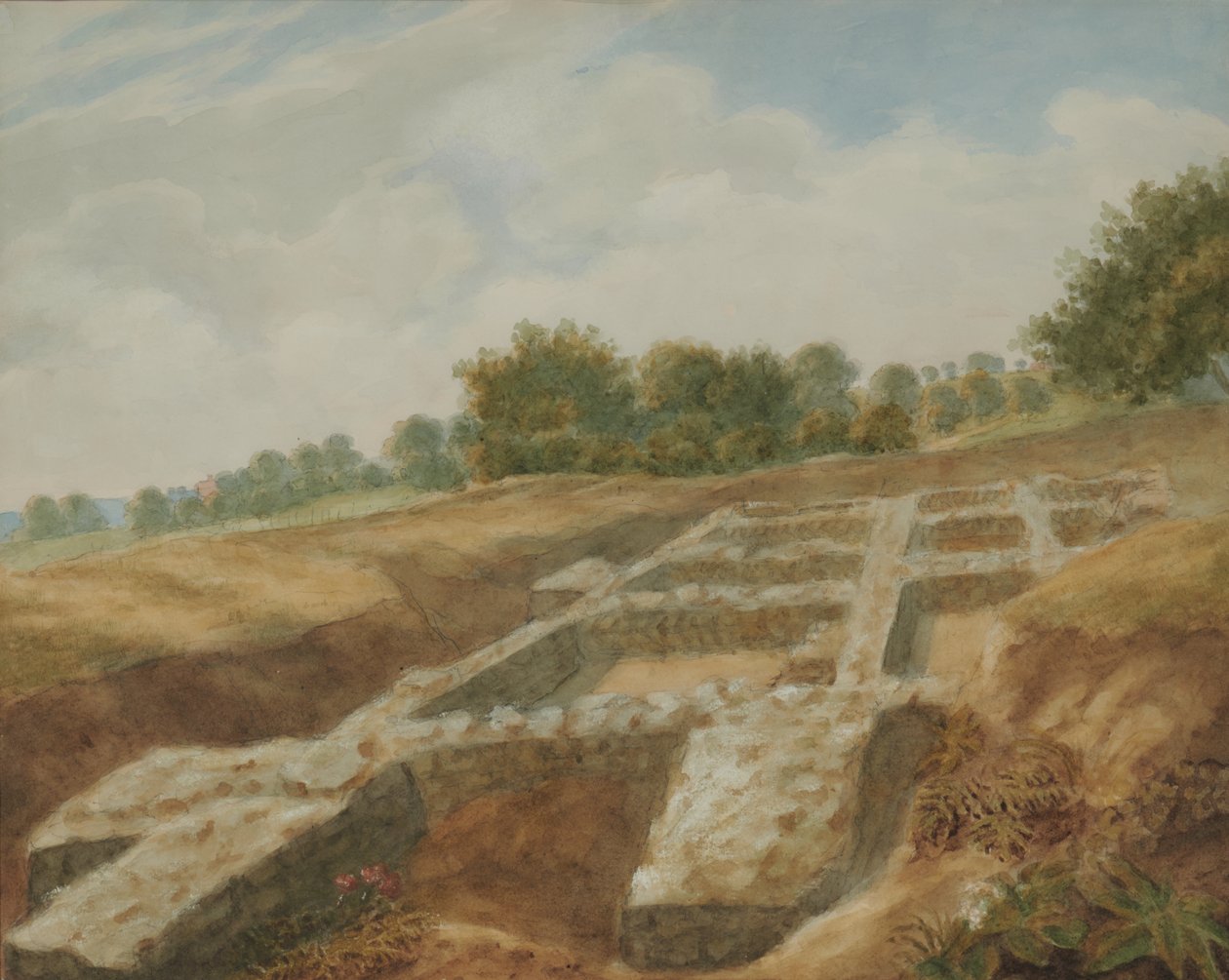 Excavation, The Mount, Villa Romaine, Maidstone, Kent - Thomas Charles