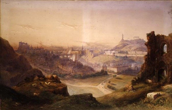 Édimbourg depuis Salisbury Crags - Thomas Charles Leeson Rowbotham