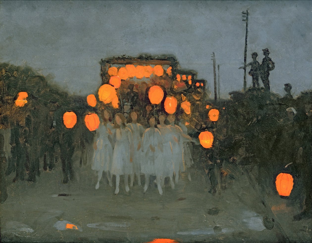 Le Défilé des Lanternes c.1918 - Thomas Cooper Gotch