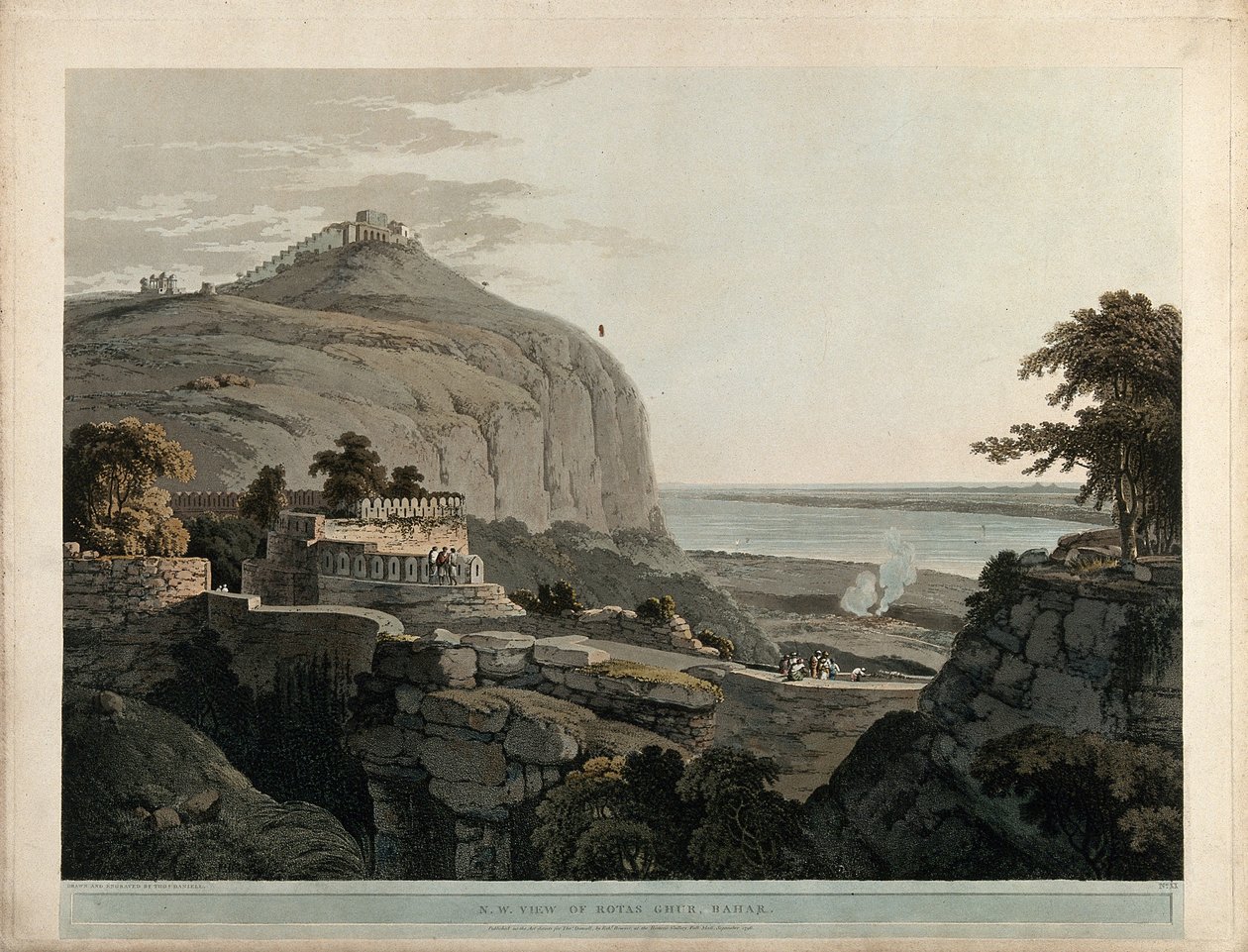 Vue N.W. de Rotas Ghur, Bahar - Thomas Daniell