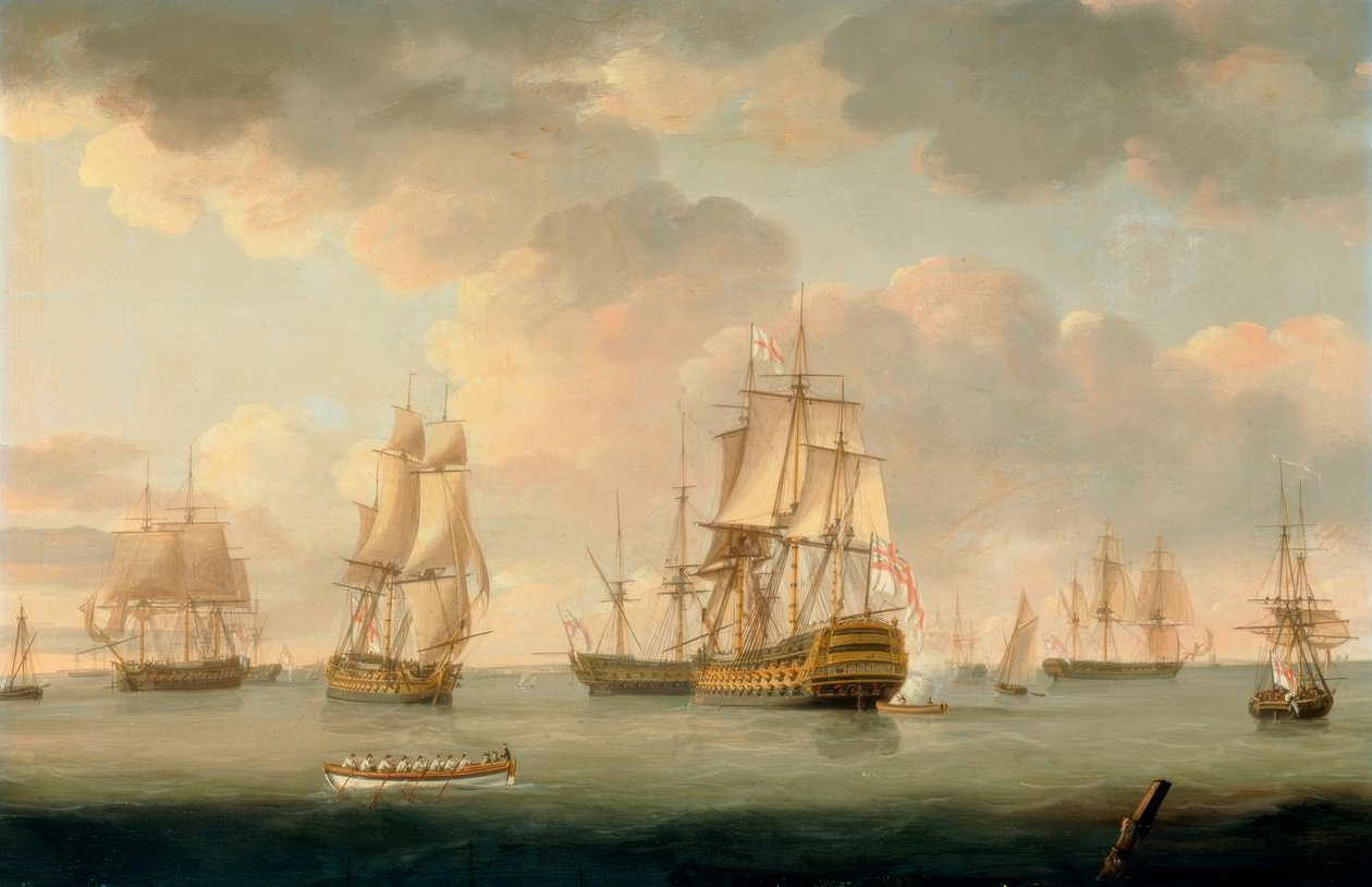 Navires de guerre britanniques à Spithead - Thomas Elliott