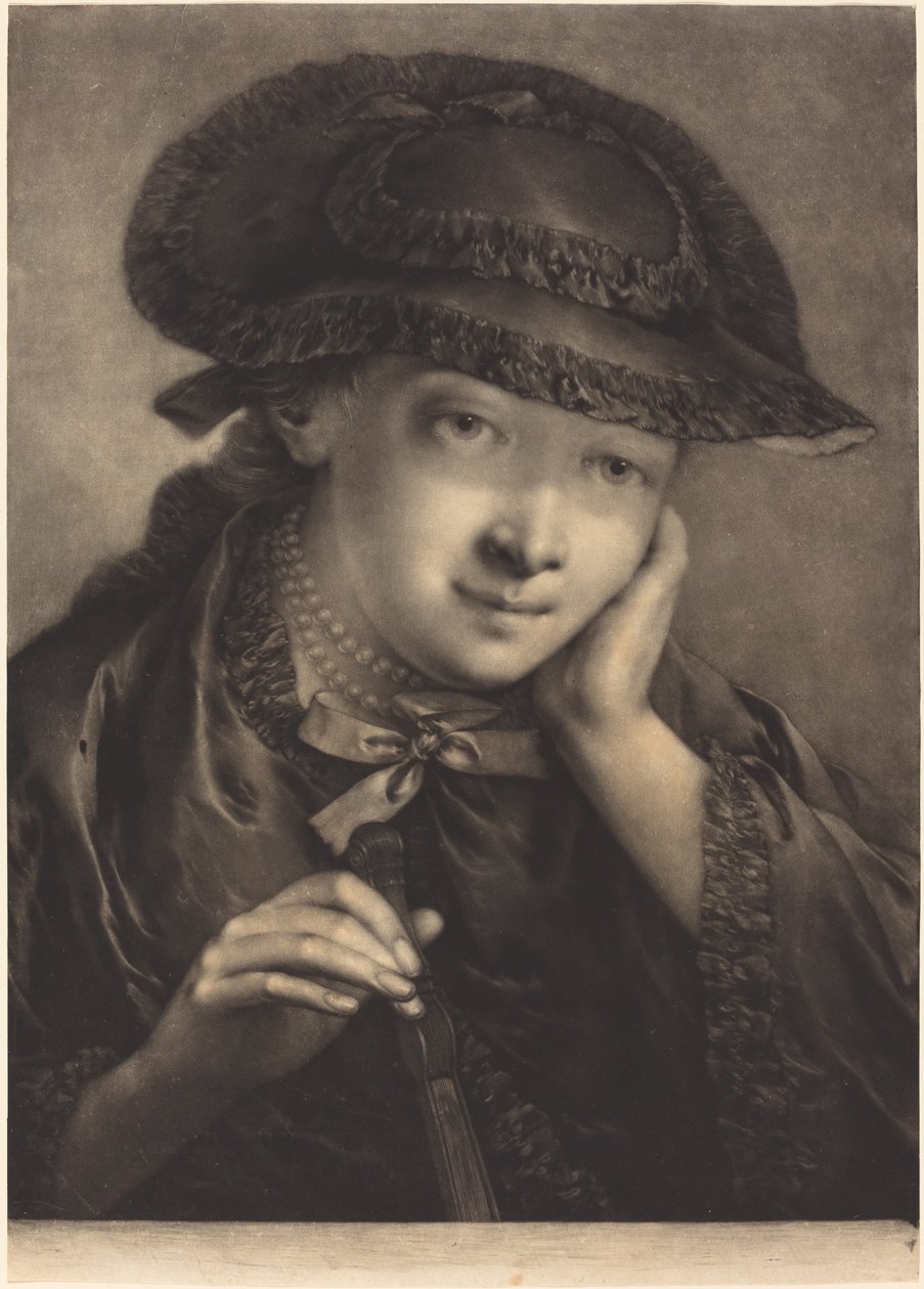 Jeune femme tenant un éventail - Thomas Frye