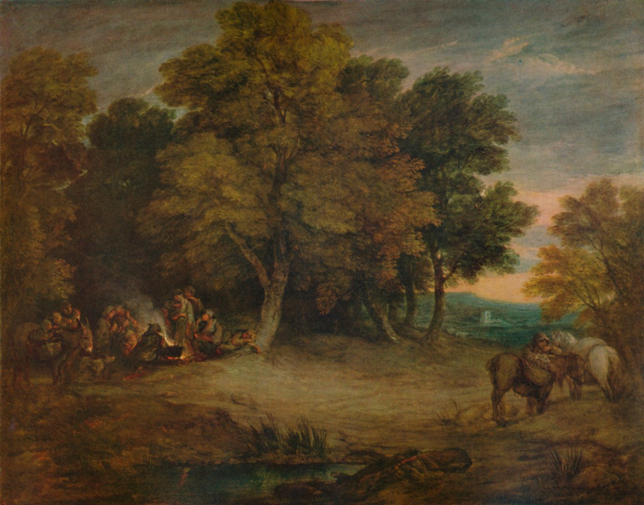 Campement de gitans : Coucher de soleil, vers 1758, 1935 - Thomas Gainsborough