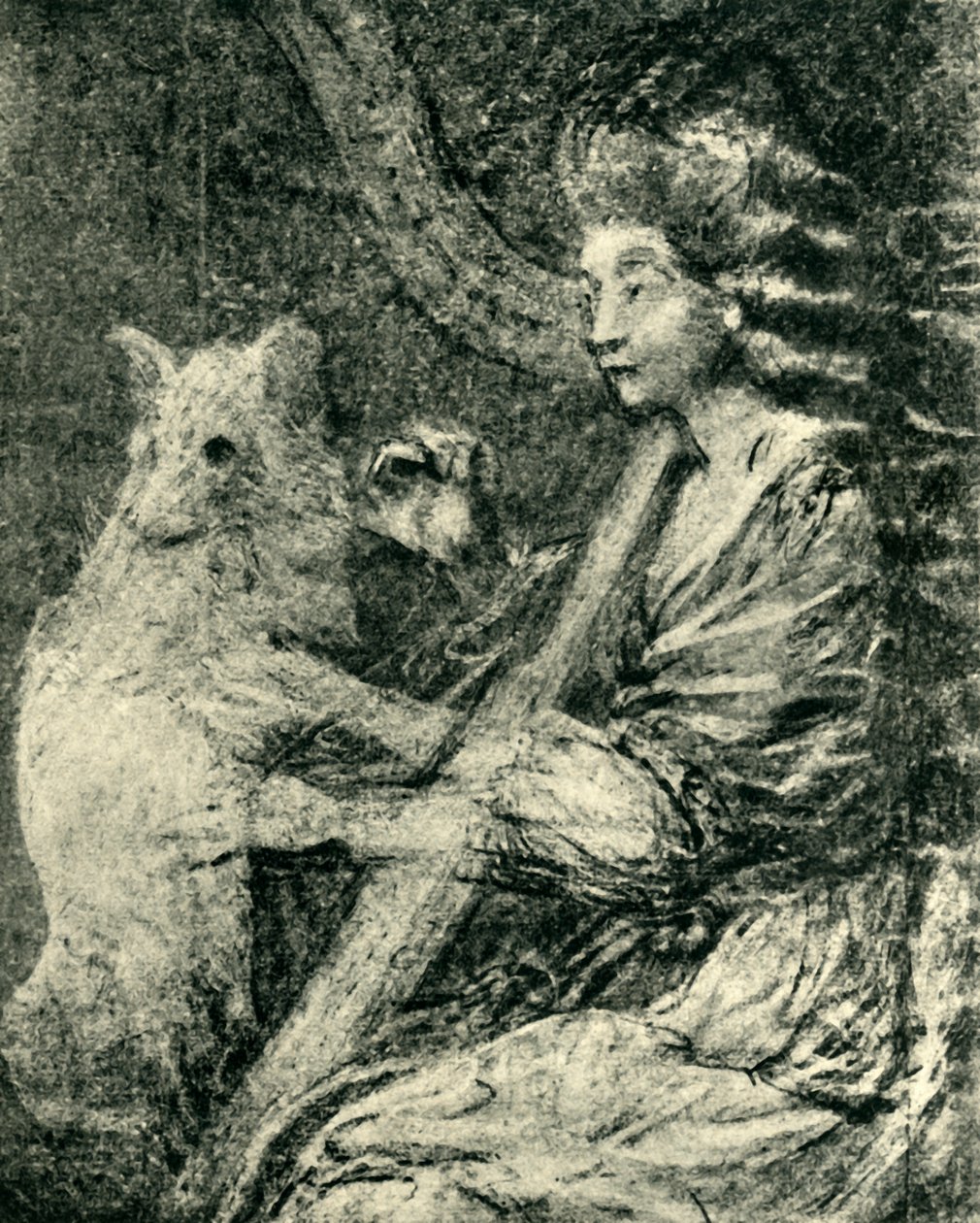 Harpiste et chien, vers 1778, 1943 - Thomas Gainsborough