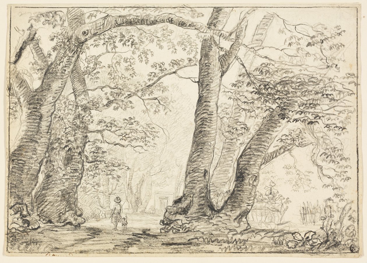 Homme avec chien dans la forêt - Thomas Gainsborough