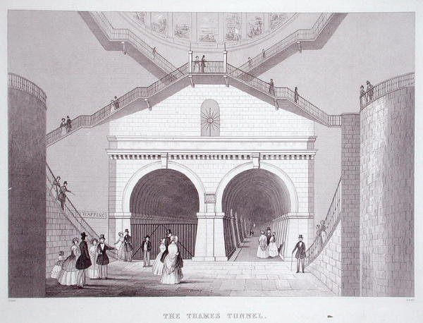Le tunnel de la Tamise, c.1851-55 - Thomas Hosmer Shepherd