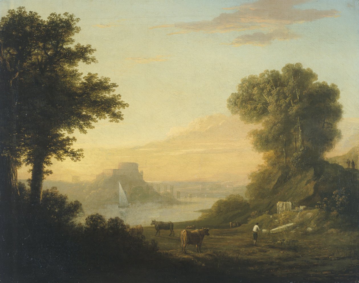 Paysage classique avec une rivière - Thomas Jones