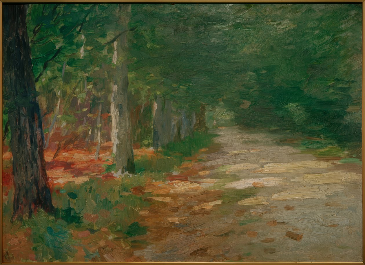 Chemin forestier avec taches de soleil - Thomas Ludwig Herbst