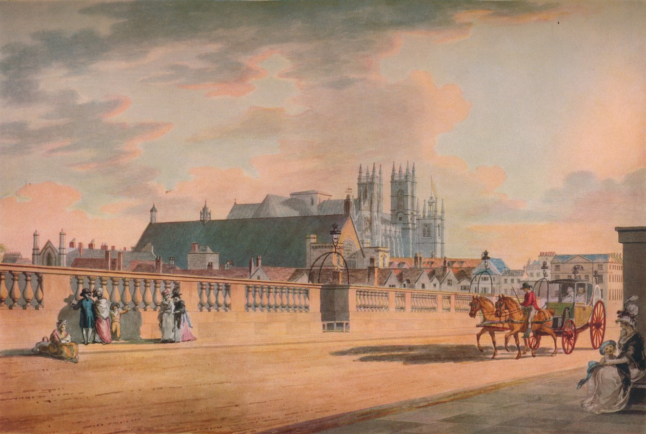Vue sur le pont de Westminster - Thomas Malton II