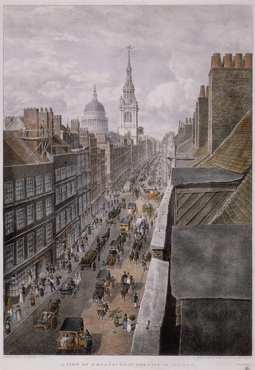Cheapside, Londres, 1823 - Thomas Mann Baynes