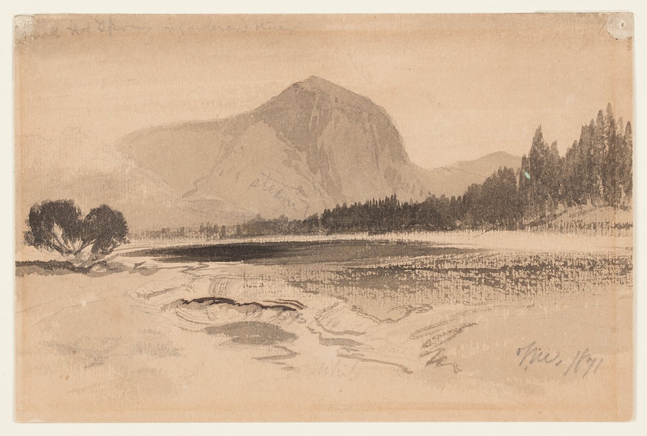 Source chaude sur la rivière du Jardinier - Thomas Moran